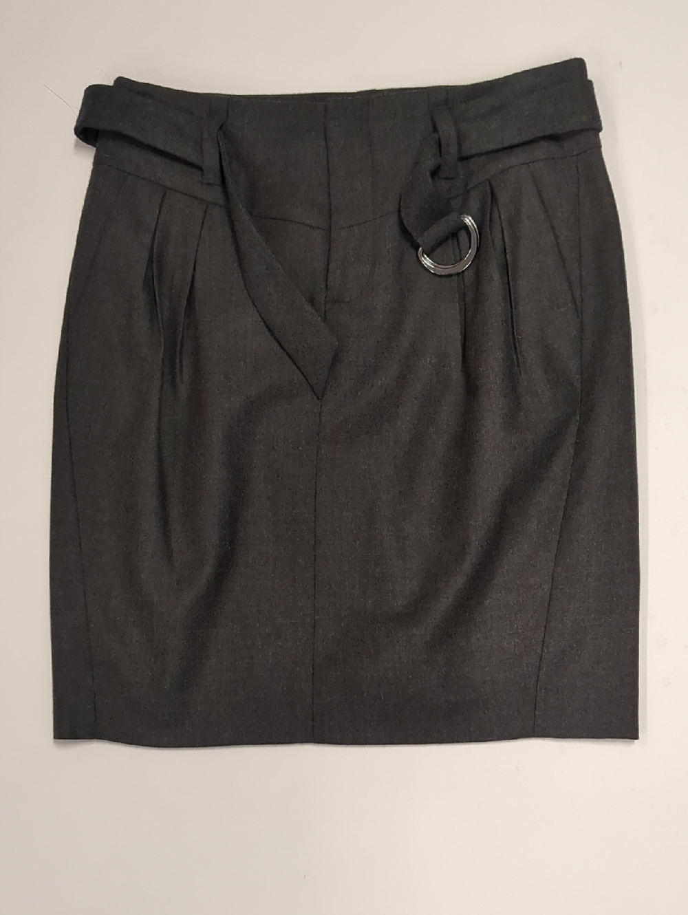 Banana Republic Charcoal Belted Pencil Skirt